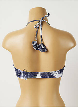 Haut de maillot de bain stretch haut triangles bleu ALMA DA ONDA femme