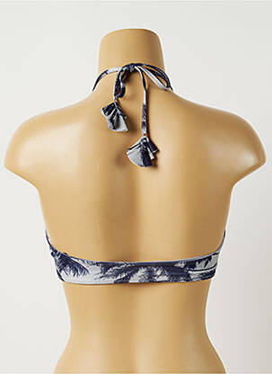 Haut de maillot de bain stretch haut triangles bleu ALMA DA ONDA femme