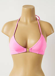 Haut de maillot de bain stretch haut triangles rose ALMA DA ONDA femme