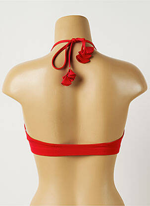 Haut de maillot de bain stretch haut triangles rouge ALMA DA ONDA femme