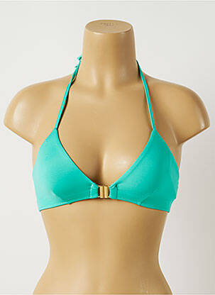 Haut de maillot de bain stretch haut triangles vert ALMA DA ONDA femme