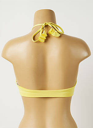 Haut de maillot de bain stretch haut triangles jaune ALMA DA ONDA femme