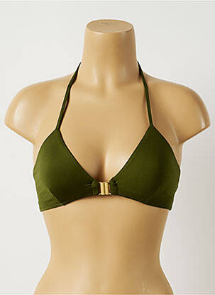 Haut de maillot de bain stretch haut triangles vert ALMA DA ONDA femme