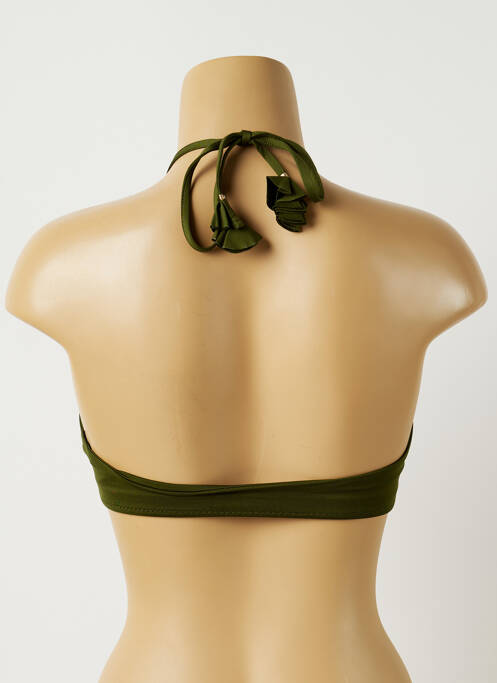 Haut de maillot de bain stretch haut triangles vert ALMA DA ONDA femme