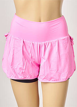 Short coupe droite taille haute rose ALMA DA ONDA femme