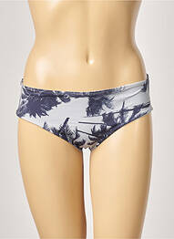 Bas de maillot de bain imprimé fantaisie culotte gris ALMA DA ONDA femme