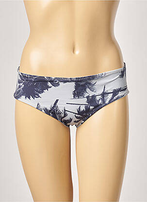 Bas de maillot de bain imprimé fantaisie culotte gris ALMA DA ONDA femme