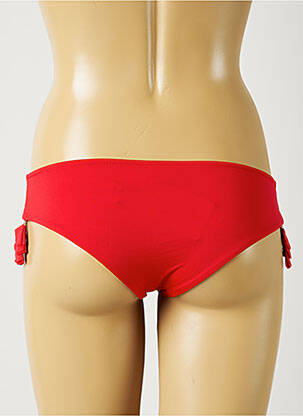 Bas de maillot de bain effet matière satinée culotte rouge ALMA DA ONDA femme