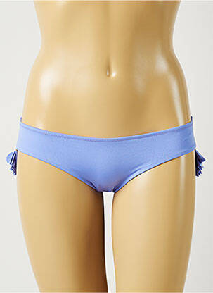 Bas de maillot de bain effet matière satinée culotte violet ALMA DA ONDA femme