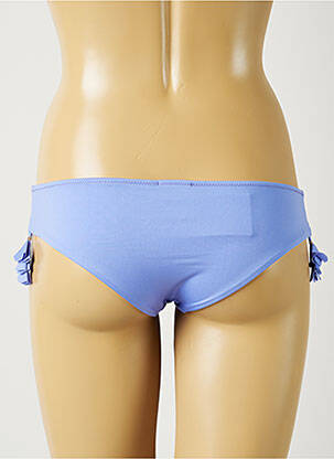 Bas de maillot de bain effet matière satinée culotte violet ALMA DA ONDA femme