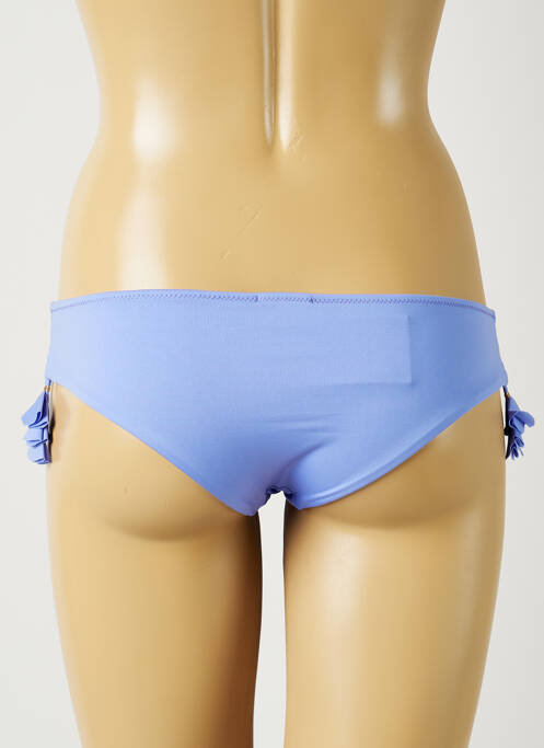 Bas de maillot de bain effet matière satinée culotte violet ALMA DA ONDA femme