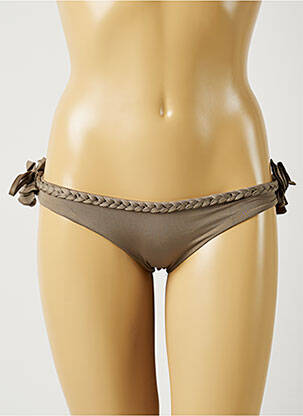 Bas de maillot de bain stretch culotte gris ALMA DA ONDA femme
