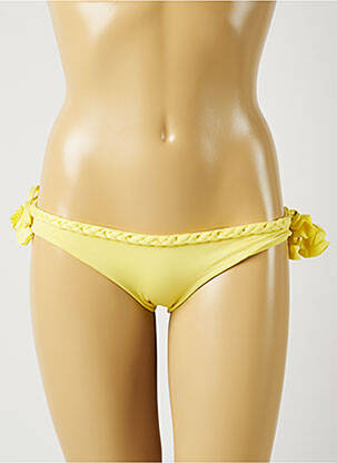 Bas de maillot de bain stretch culotte jaune ALMA DA ONDA femme