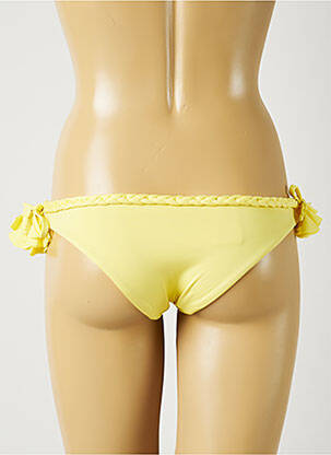 Bas de maillot de bain stretch culotte jaune ALMA DA ONDA femme