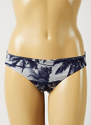 Bas de maillot de bain imprimé tie and dye culotte bleu ALMA DA ONDA femme