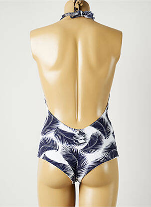 Maillot de bain 1 pièce haut triangles haut triangles blanc ALMA DA ONDA femme