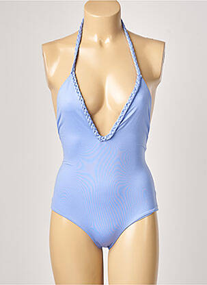 Maillot de bain 1 pièce bretelles élastiquées violet ALMA DA ONDA femme
