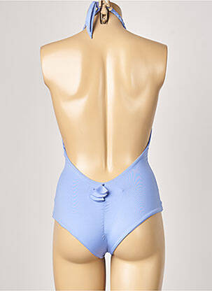 Maillot de bain 1 pièce bretelles élastiquées violet ALMA DA ONDA femme