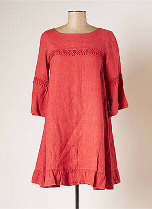 Robe courte rouge BLANC BOHEME pour femme