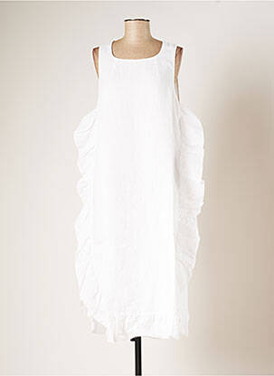 Robe mi-longue blanc BLANC BOHEME pour femme