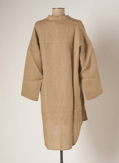 Tunique manches longues beige BLANC BOHEME pour femme