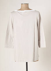 T-shirt gris BLANC BOHEME pour femme seconde vue