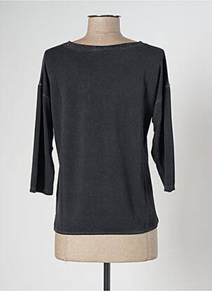 T-shirt manches 3/4 manches 3/4 noir BLANC BOHEME femme