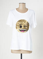 T-shirt blanc BLANC BOHEME pour femme seconde vue
