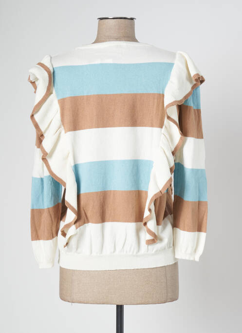 Pull bleu BLANC BOHEME pour femme