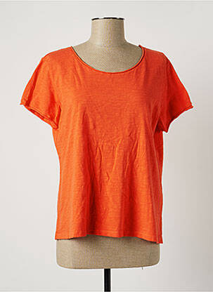 T-shirt orange BLANC BOHEME pour femme