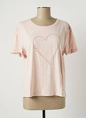 T-shirt rose BLANC BOHEME pour femme seconde vue