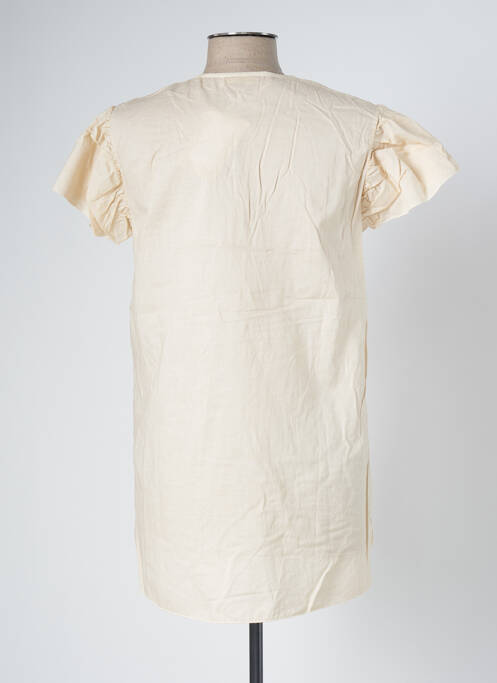 Tunique manches courtes beige BLANC BOHEME pour femme