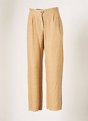 Pantalon large beige BLANC BOHEME pour femme