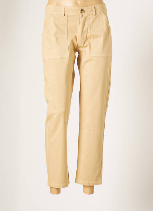 Pantalon 7/8 beige BLANC BOHEME pour femme