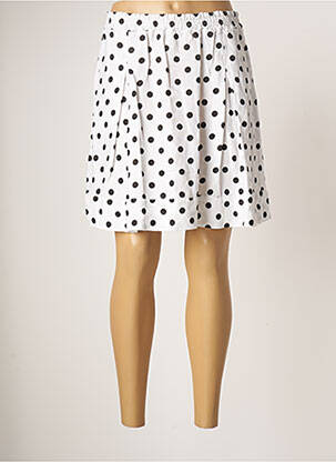 Jupe courte poches blanc BLANC BOHEME femme