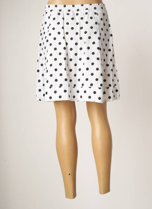 Jupe courte blanc BLANC BOHEME pour femme
