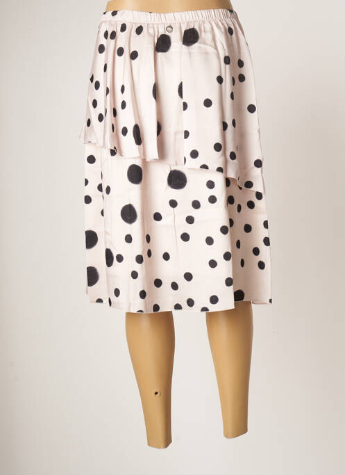 Jupe mi-longue rose BLANC BOHEME pour femme