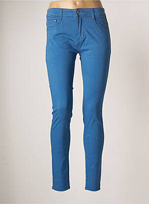 Pantalon slim bleu B.S JEANS pour femme