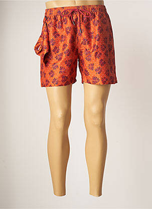 Short de bain imprimé tie and dye orange VACHON homme