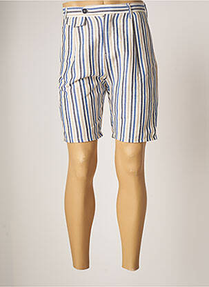 Bermuda taille à pinces taille haute bleu GIANNI LUPO homme