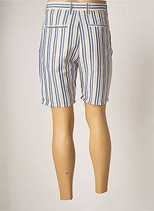 Bermuda taille à pinces taille haute bleu GIANNI LUPO homme