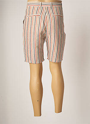 Bermuda taille à pinces taille haute orange GIANNI LUPO homme