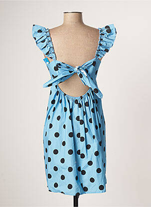Robe mi-longue manches courtes manches courtes bleu TENSIONE IN femme