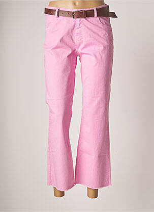 Pantalon 7/8 fermeture zippée sous rabat boutonné taille normale rose MOTEL femme
