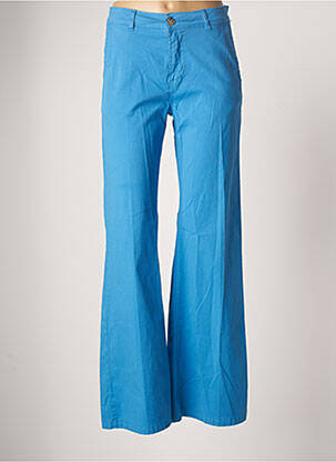 Pantalon chino bleu MADE IN ITALY pour femme