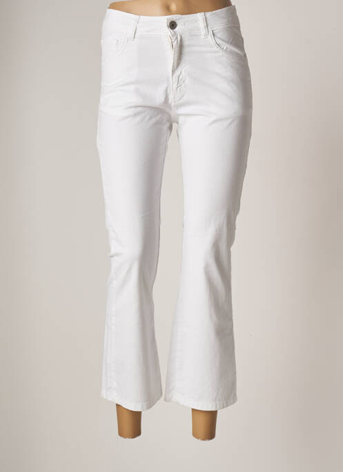 Pantalon 7/8 blanc MADE IN ITALY pour femme