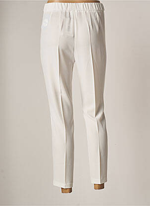 Pantalon droit fermeture zippée sous rabat boutonné taille normale blanc MOTEL femme
