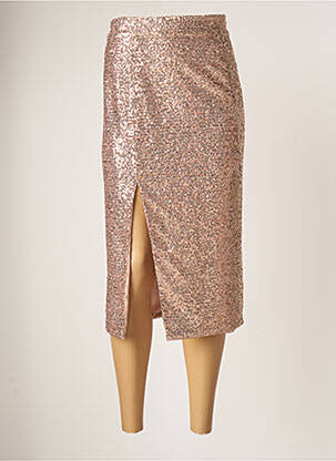 Jupe longue fermeture zippée au dos rose MOTEL femme