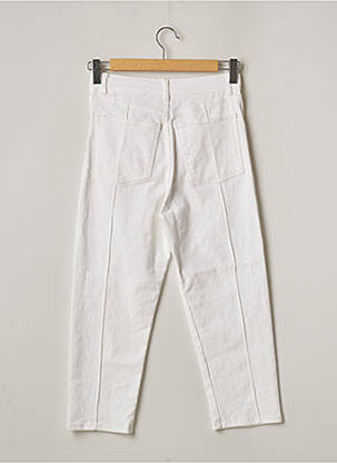 Pantalon large fermeture zippée sous rabat boutonné taille normale blanc TENSIONE IN femme