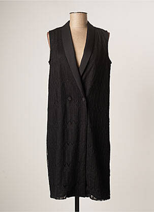 Robe mi-longue sans manche sans manche noir TENSIONE IN femme